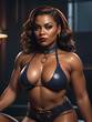 © Ian - Sultry Dominatrix in Commanding Pose - Retro Film Noir Aesthetic Gen AI