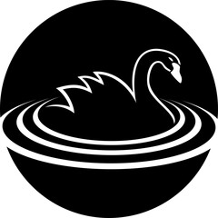 Wall Mural - SWAN DUCK SIGN LOGO DESIGN VECTOR ART