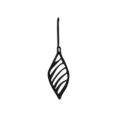 Wall Mural - Christmas bauble. Hand drawn vector illustration.