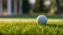 Golf Ball On Green Grass