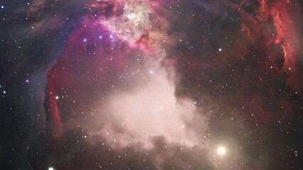 Poster - stars and nebula clouds floating in space 4k