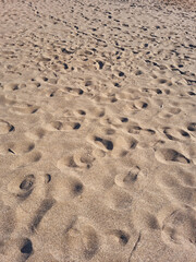 Wall Mural - 
A close-up of the sand on the beach. 