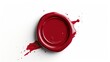 vector perfect red wax seal isolated   