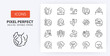 Global boiling thin line icon set. Outline symbol collection. Editable vector stroke. 256x256 Pixel Perfect scalable to 128px, 64px...