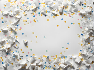 white-paper-confetti-scattered-across-simplicity-defines-negative-space-vibrant-against-white-back