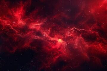 Canvas Print - Red nebula space background