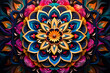 © Olegarx525 - Banner consisting from traditional species mandala in flowers, Ai generated