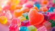 jelly sweets in sugar. Selective focus.