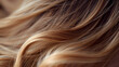Wavy strawberry blonde hair close-up