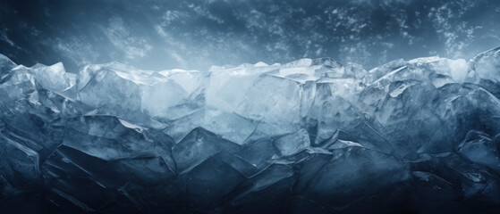 Wall Mural - Abstract ice pattern. Frozen window. Winter style wallpaper with copy space.