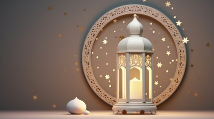 Wall Mural - Lantern Eid Mubarak background