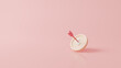 Arrow hit the center of target money coin on pink pastel background. Business finance target concept.3d render success of the arrow bow to the target. Marketing time concept. 3d rendering. Minimal