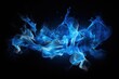  blue smoke on a black background that looks like something out of a movie or a sci - fi filament.