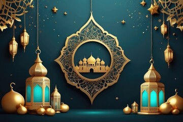 Eid Mubarak Ramadan season festival banner design template