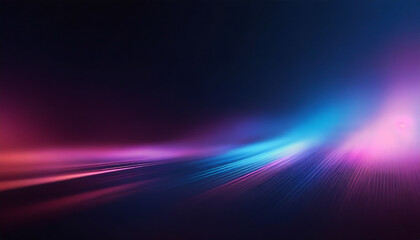 Wall Mural - Defocused blue pink red ultraviolet radiance soft texture on dark black abstract empty space background.Neon blur glow. Color light overlay.Copy space.