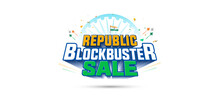 Republic Day Of India Shopping And Advertisment Concept. Blockbuster Sale Offer, Deal Discount, Web Banner Poster And Logotype.
