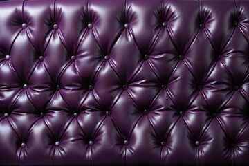 Wall Mural -  a close up of a purple leather upholstered couch with buttons on the back of the upholstered couch.