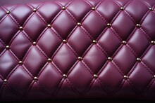  A Close Up Of A Purple Purse With Gold Rivets On The Front Of The Bag And The Back Of The Bag.