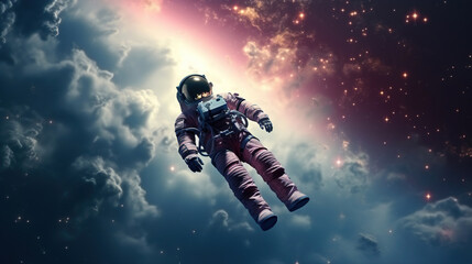 Wall Mural - astronaut in space. Generative Ai