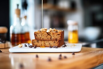 Canvas Print - banana bread with chocolate chips