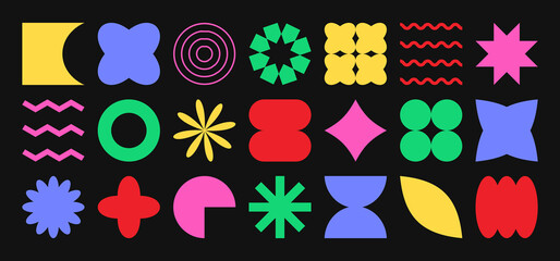 shape retro vector icon, abstract y2k figure, modern sticker, geometry simple form, groovy futuristi