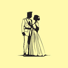 Married Vector Illustration