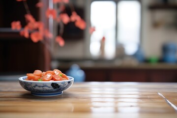 Poster - homemade umeboshi in a traditional japanese kitchen setting