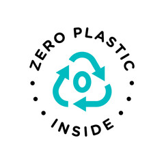 Canvas Print - Microplastic free vector icon logo badge concept design