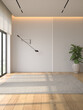 Modern style conceptual interior empty room 3d illustration