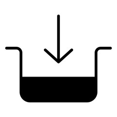 Poster - Water Input solid glyph icon