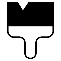 Poster - Paint Brush solid glyph icon