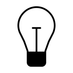 Sticker - Bulb solid glyph icon