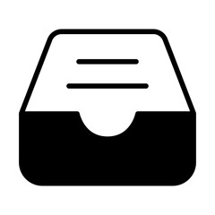 Poster - Inbox solid glyph icon