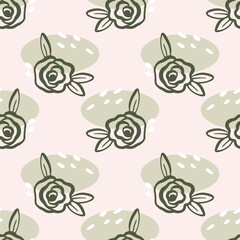 Sticker - seamless floral pattern