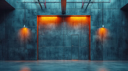 Interior of raw metal style industrial, exposed ductwork, cassette unit