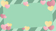 Pink love heart seamless pattern illustration. Cute romantic pink hearts background print.