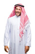 Young handsome man wearing keffiyeh over isolated background winking looking at the camera with sexy expression, cheerful and happy face.