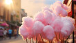 close up of delicious cotton candy.
