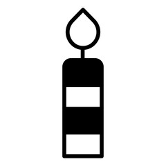 Poster - Candle solid glyph icon