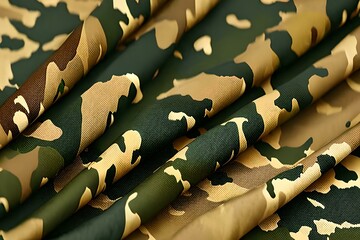 army camouflage pattern rippled fabric background