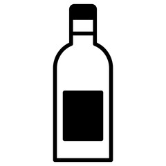 Sticker - Bottle solid glyph icon