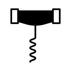 Poster - Corkscrew solid glyph icon