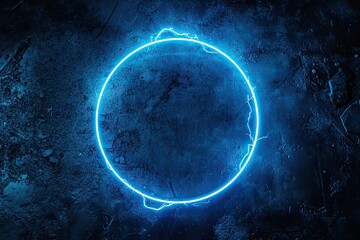 Wall Mural - Luminous cosmic portal. Enchanting visual of glowing blue circular effect creating captivating and futuristic design perfect for science and technology themed concepts