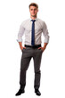 © vadymstock - Full length of office worker portrait. Studio photo Isolated on transparent background, PNG