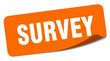 survey sticker. survey label