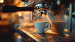 Espresso machine brewing a perfect cup of coffee.