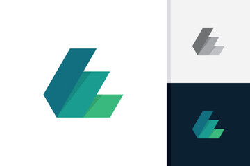 abstract triangle logo design vector template