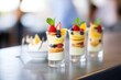 mini parfaits in small glasses for catering