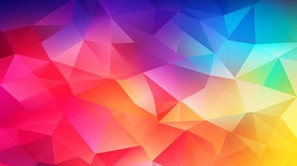 Wall Mural - watercolor-style polygon background in light rainbow colors