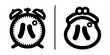タイパとコスパのアイコン。時計と財布でタイムパフォーマンスとコストパフォーマンスのマークを表現しました。